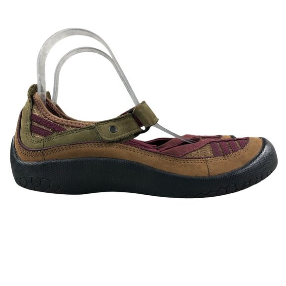 Privo by Clarks Women's Size 7.5M Brown Leather Mary Jane Hook & Loop Flats - Picture 1 of 15